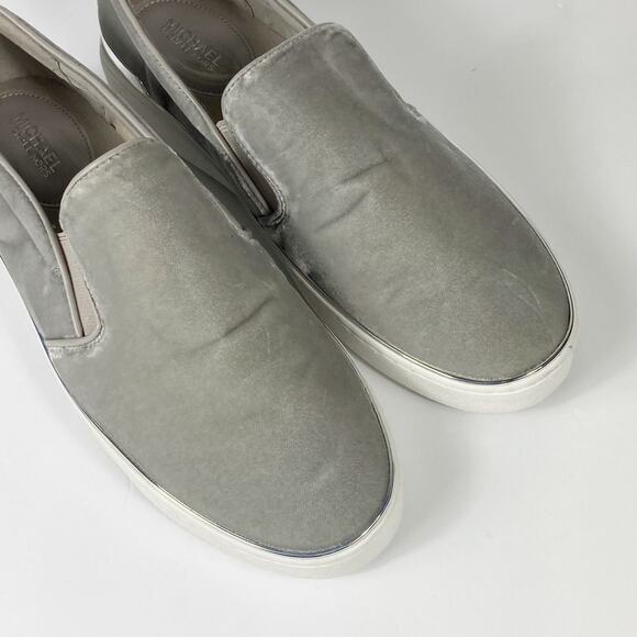Michael Kors Gray Slip On Sneakers Size 10 No Box - Picture 2 of 5